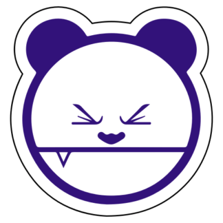 Mad Panda Sticker (Purple)